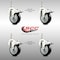 Service Caster 4 Inch 316SS Black Polyurethane Wheel Swivel 10mm Stem Caster Set Lock Brake SS316TSTTL20S414-PPUB-BLK-M1015-4 - alternate 4